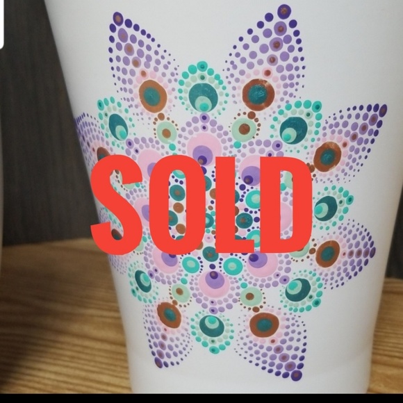 Hand Painted - Mandela Decorative Pots - Picture 2 of 6
